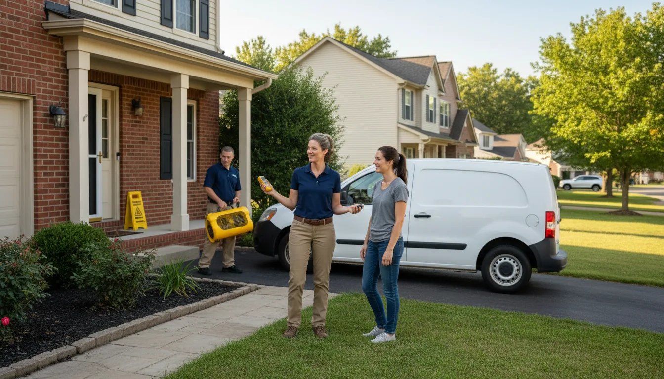 Residential water damage restoration in Raymond, IL
